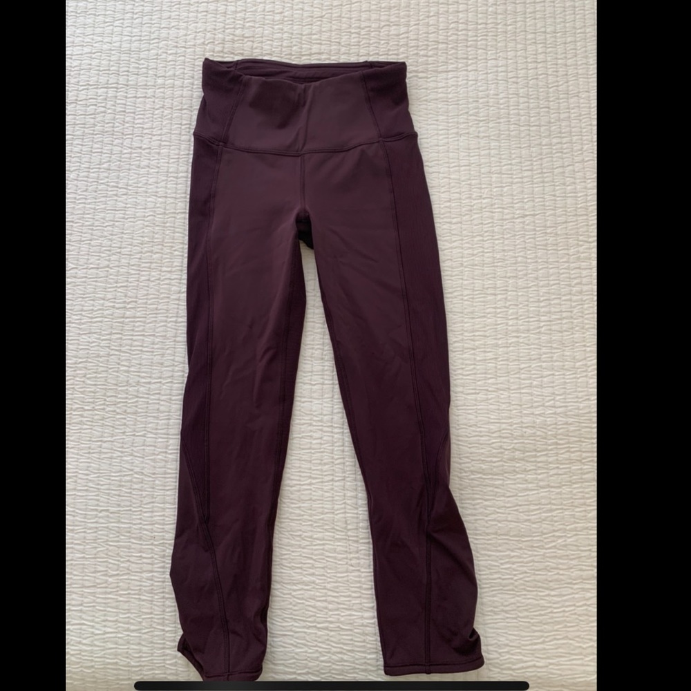 Lululemon Ruched Leg Cropped Leggings
